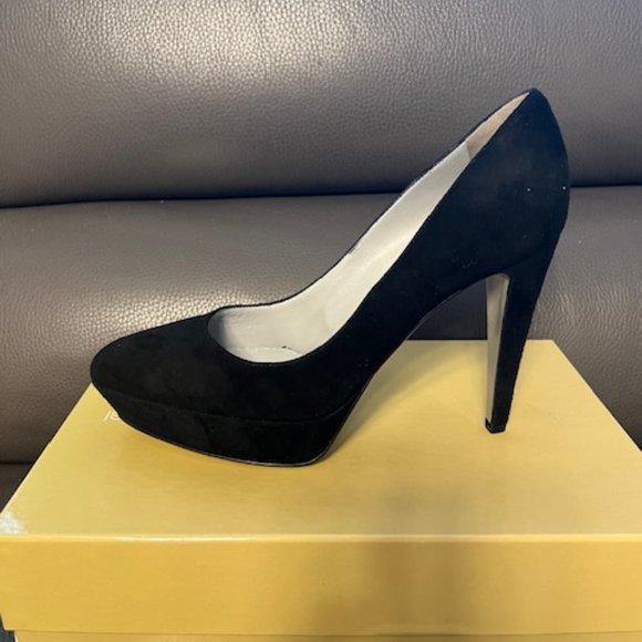 Sergio Rossi Suede Platform Pump Blk 8,5 - Picture 5 of 9